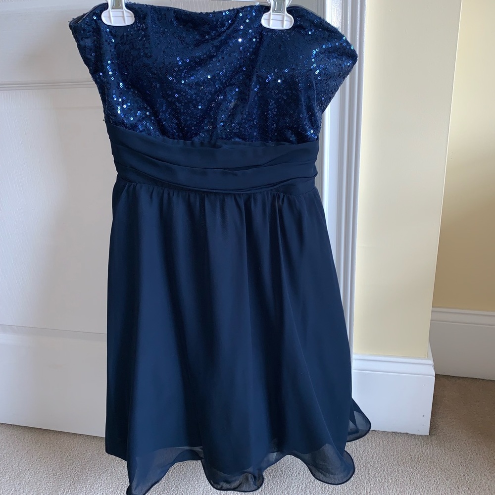 Blue short cocktail homecoming dress